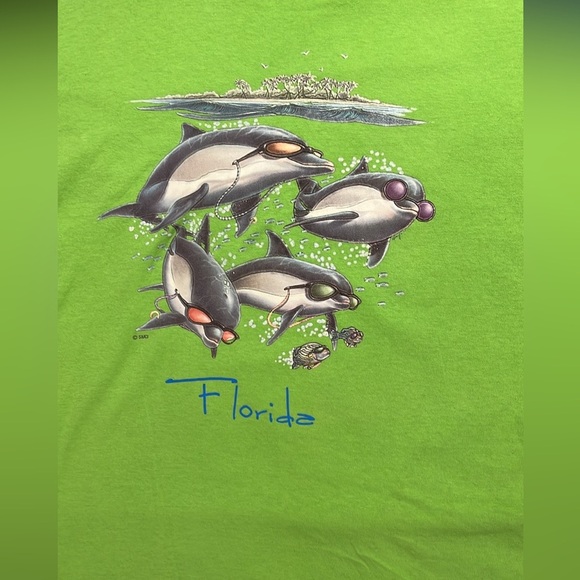 2 for $25 - Vintage Y2K dolphin florida shirt size XL - Picture 2 of 2